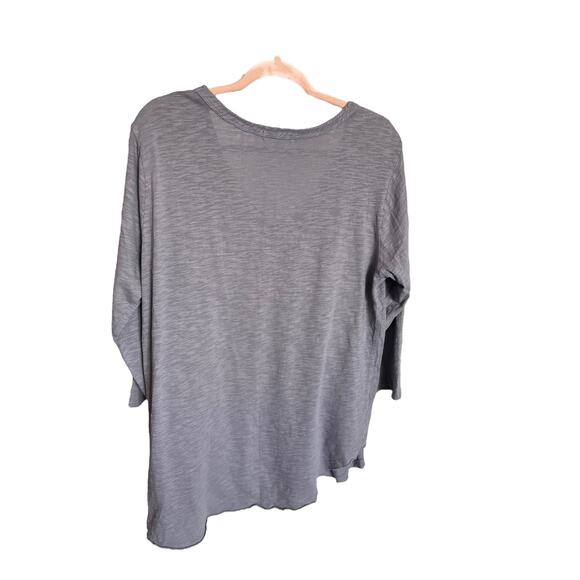 Mododoc burnout purple lavender long sleeve tapered shirt gentle v-neck large - Picture 2 of 6